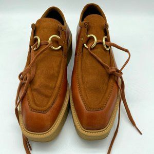 Stella McCartney Brody Cognac Eco Suede Ankle Boots US 8 / EU 38